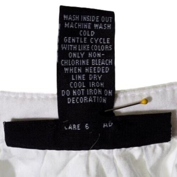 Alfani Tunic Top Size 6 P Womens Boho White with Gold Embroidery Pullover - Picture 11 of 11